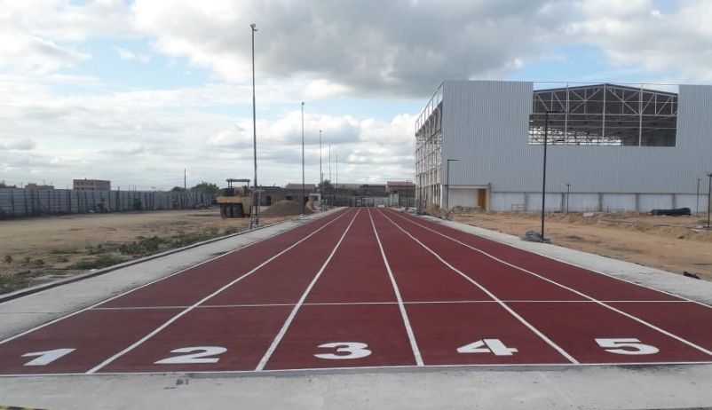 Piso de borracha para pista de atletismo